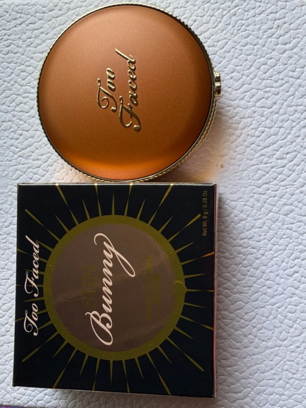 Too Faced Sun Bunny Radiant Bronzer - Bronze & Gold Packaging